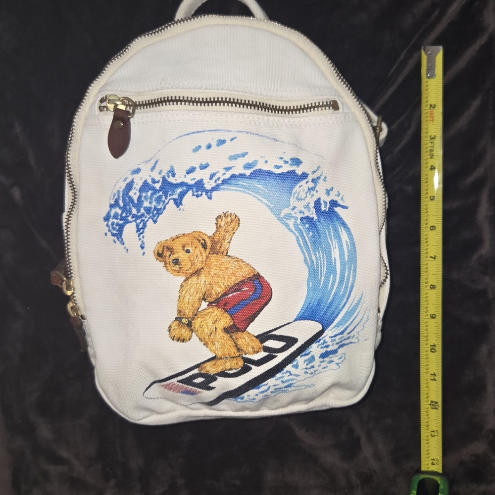 Polo Ralph Lauren Cream Canvas Backpack - Picture 12 of 13